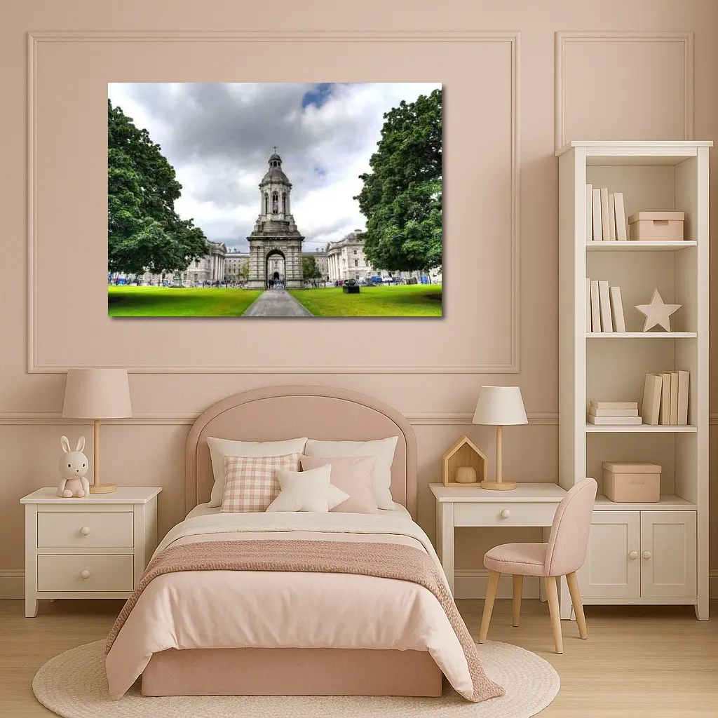 Trinity College Dublin Campanile Cloudy Sky – Wall Art
