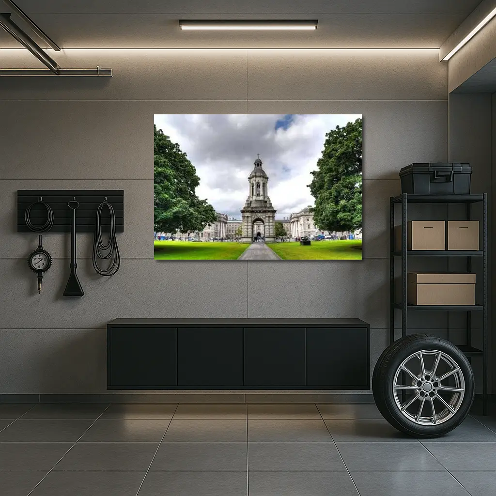 Trinity College Dublin Campanile Cloudy Sky – Wall Art