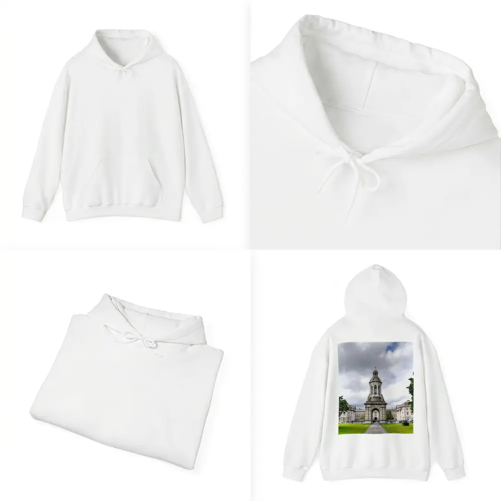 Trinity College Dublin Campanile Cloudy Sky – Hoodies