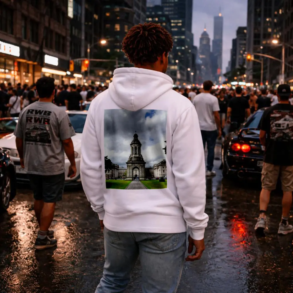 Trinity College Dublin Campanile Cloudy Sky – Hoodies