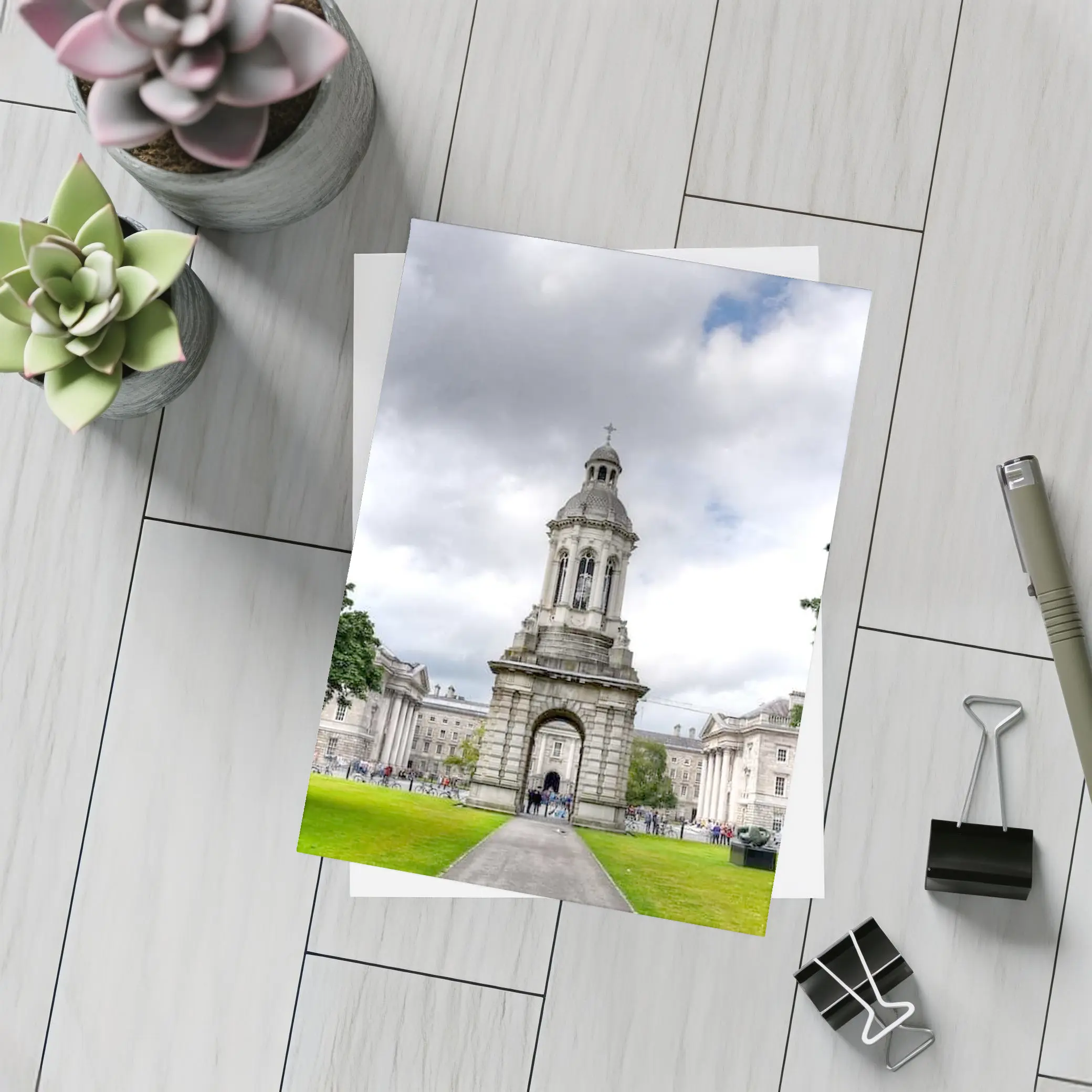 Trinity College Dublin Campanile Cloudy Sky – Postcards