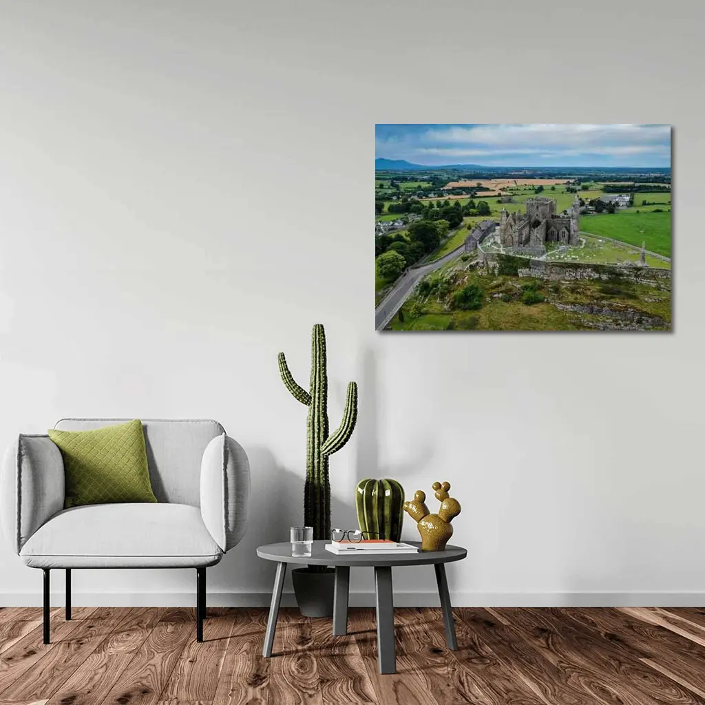 Rock of Cashel Ancient Ruins Ireland Landscape – Wall Art