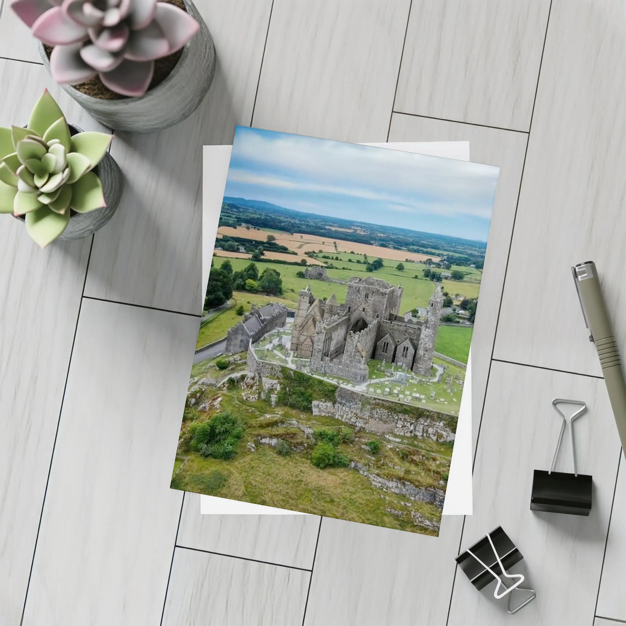 Rock of Cashel Ancient Ruins Ireland Landscape – Postcards