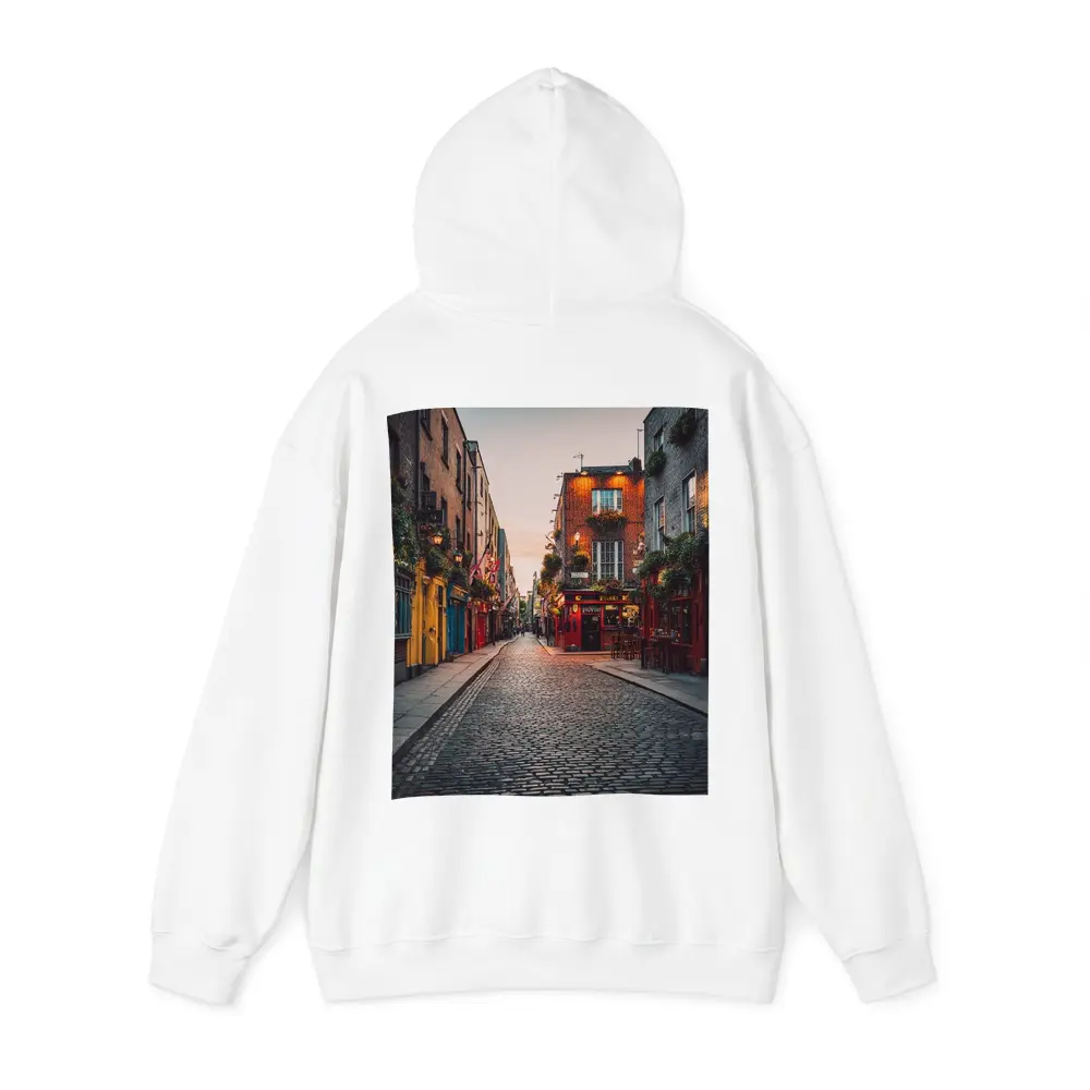 Dublin Temple Bar Cobblestone Street Dusk – Hoodies