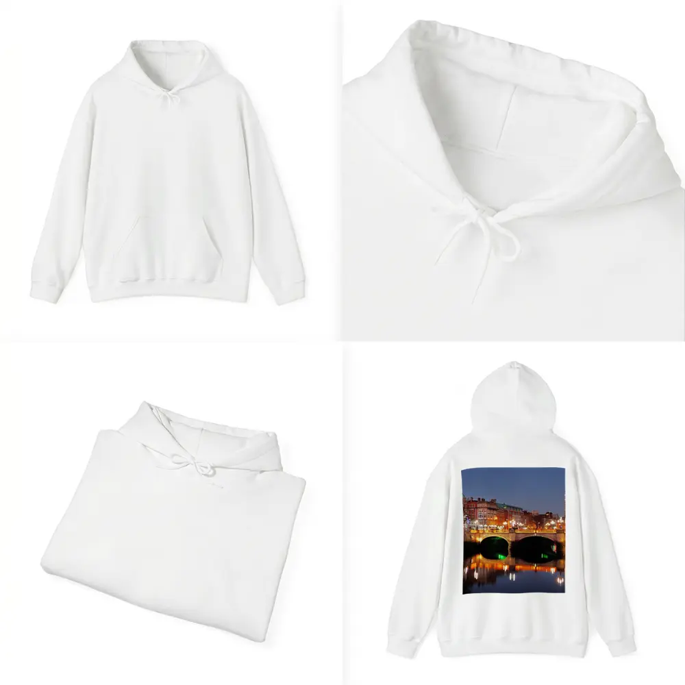 O'Connell Bridge Dublin City Night Lights – Hoodies