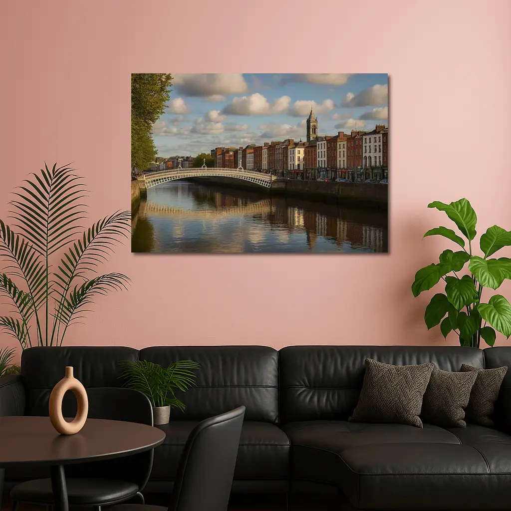 Ha Penny Bridge Dublin River Liffey – Wall Art
