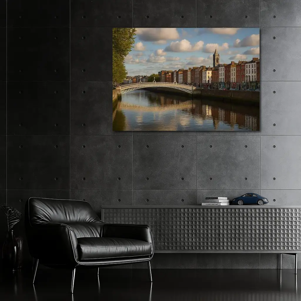 Ha Penny Bridge Dublin River Liffey – Wall Art