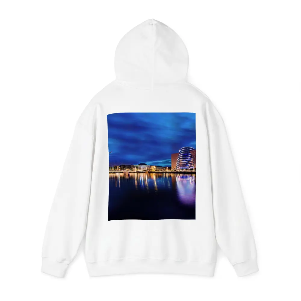 Dublin Docklands Samuel Beckett Bridge Night Reflections – Hoodies