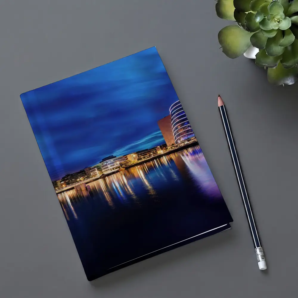 Dublin Docklands Samuel Beckett Bridge Night Reflections – Notebooks