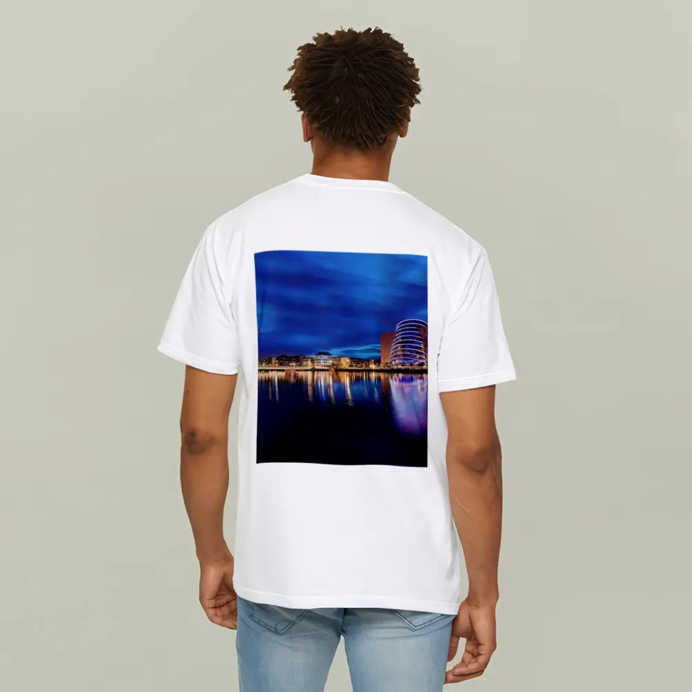 Dublin Docklands Samuel Beckett Bridge Night Reflections – T-Shirts