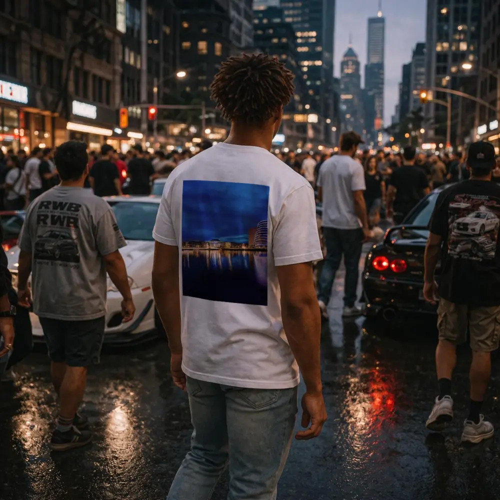 Dublin Docklands Samuel Beckett Bridge Night Reflections – T-Shirts
