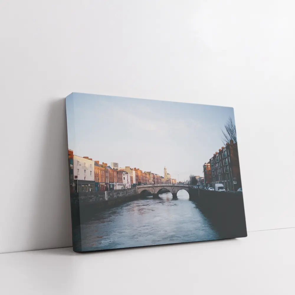 Dublin River Liffey Stone Bridge Cityscape – Wall Art