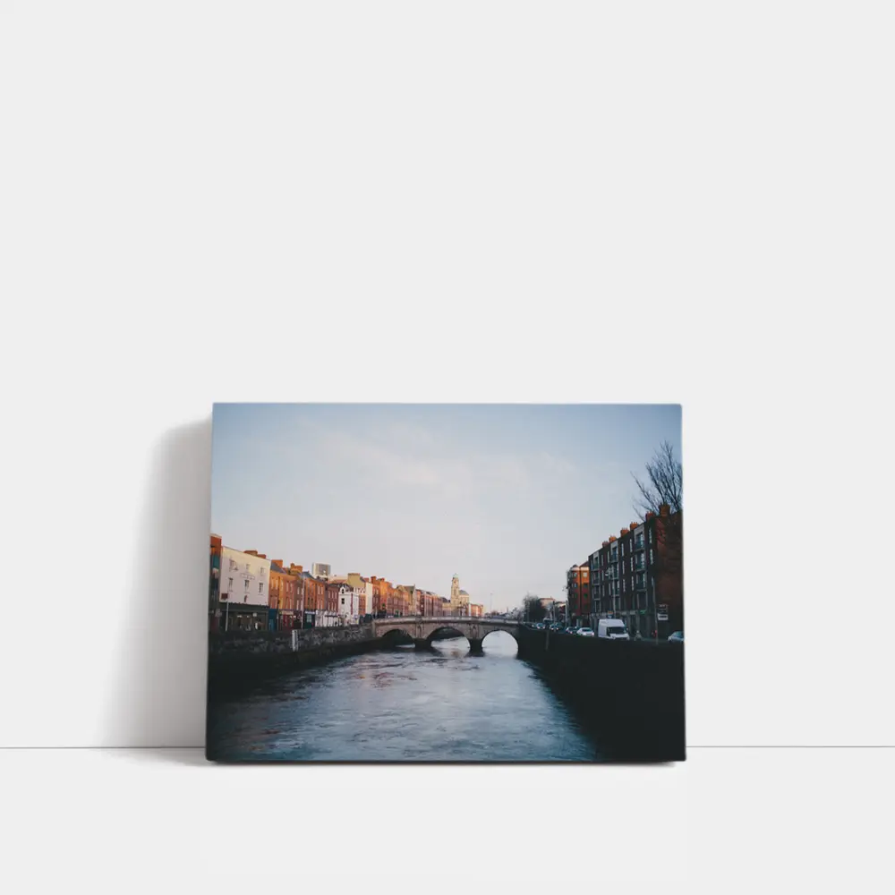 Dublin River Liffey Stone Bridge Cityscape – Wall Art