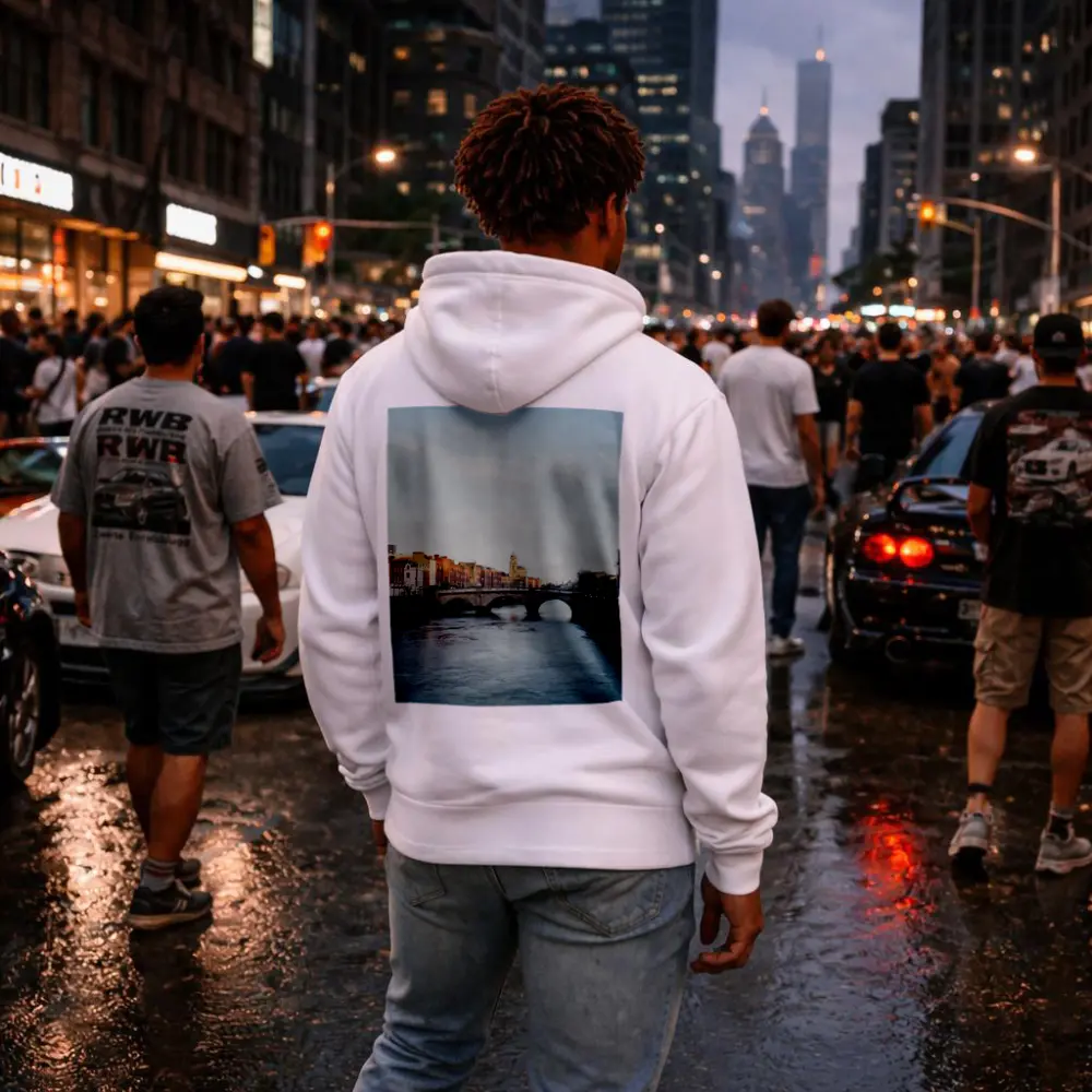 Dublin River Liffey Stone Bridge Cityscape – Hoodies