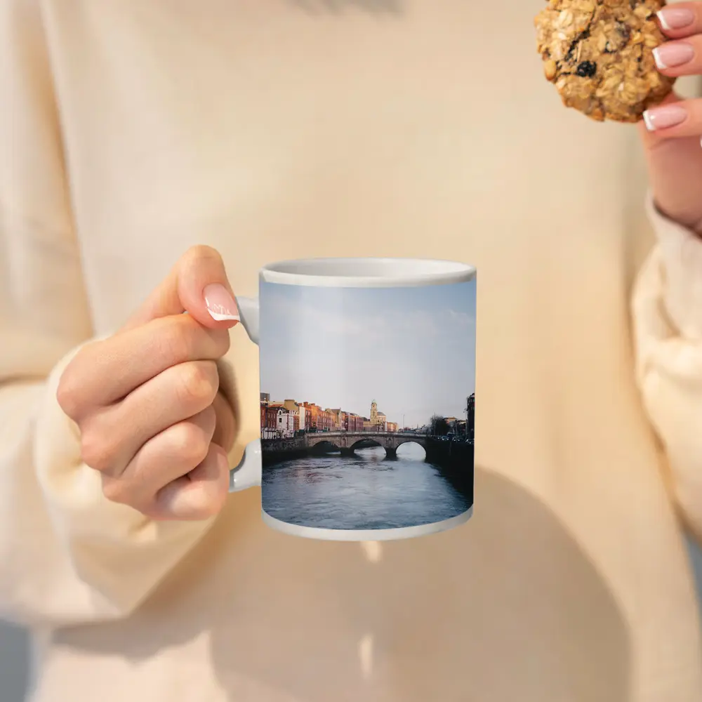 Dublin River Liffey Stone Bridge Cityscape – Mugs