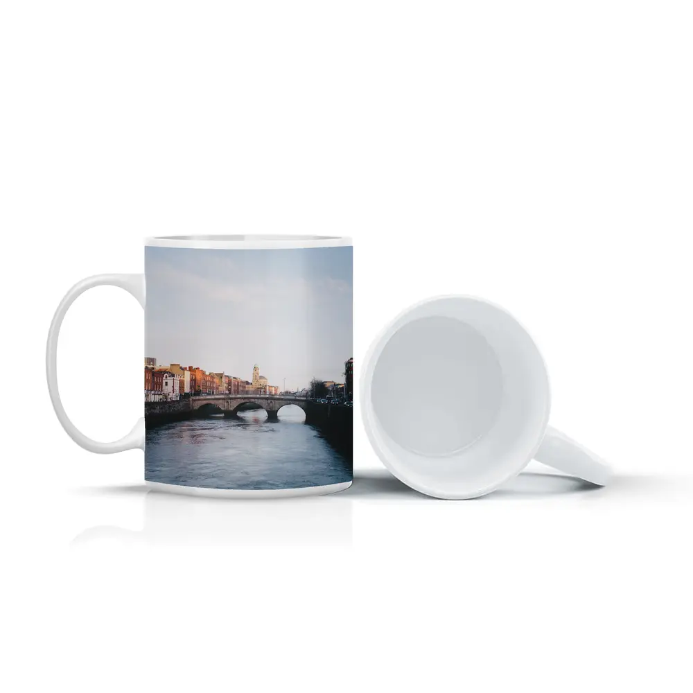 Dublin River Liffey Stone Bridge Cityscape – Mugs