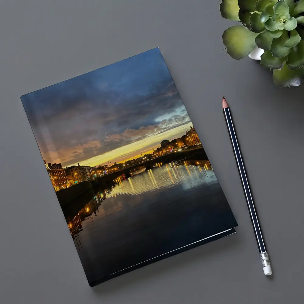 Dublin River Liffey Sunset City Lights – Notebooks