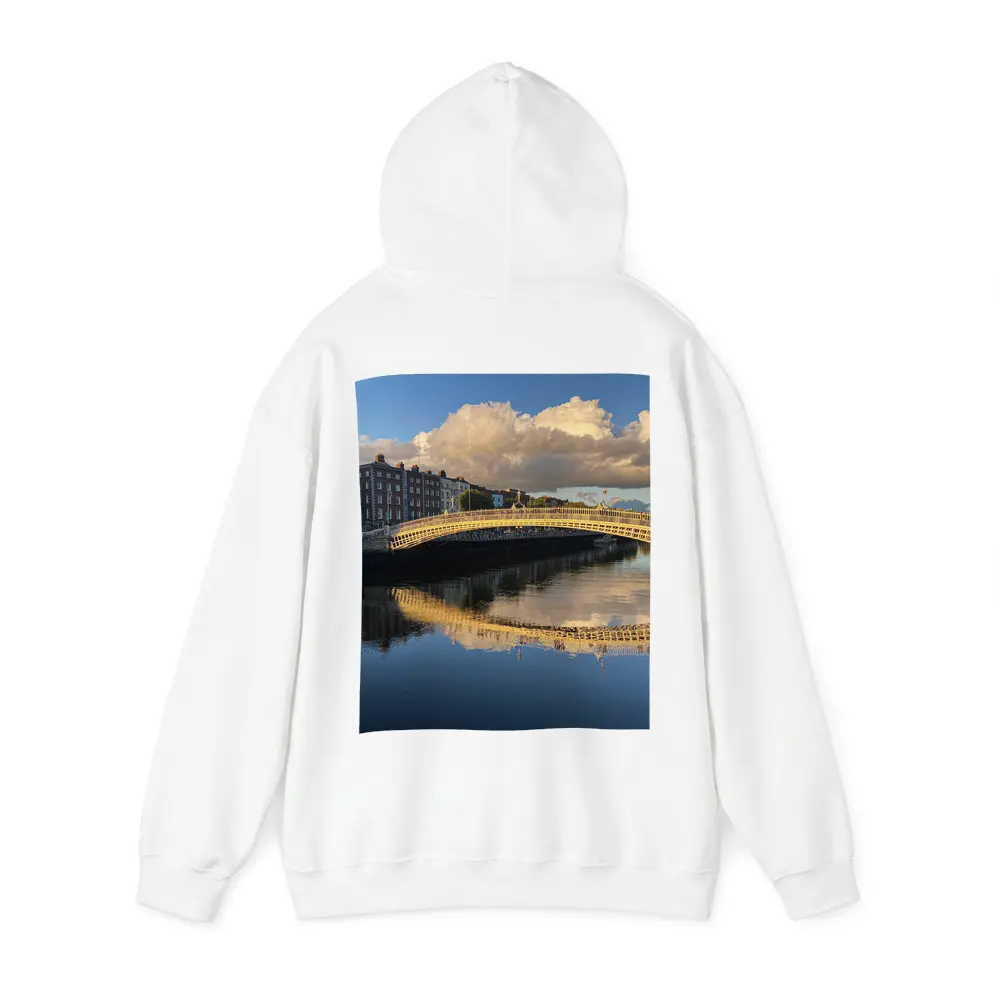 Ha Penny Bridge Dublin River Liffey Reflection – Hoodies