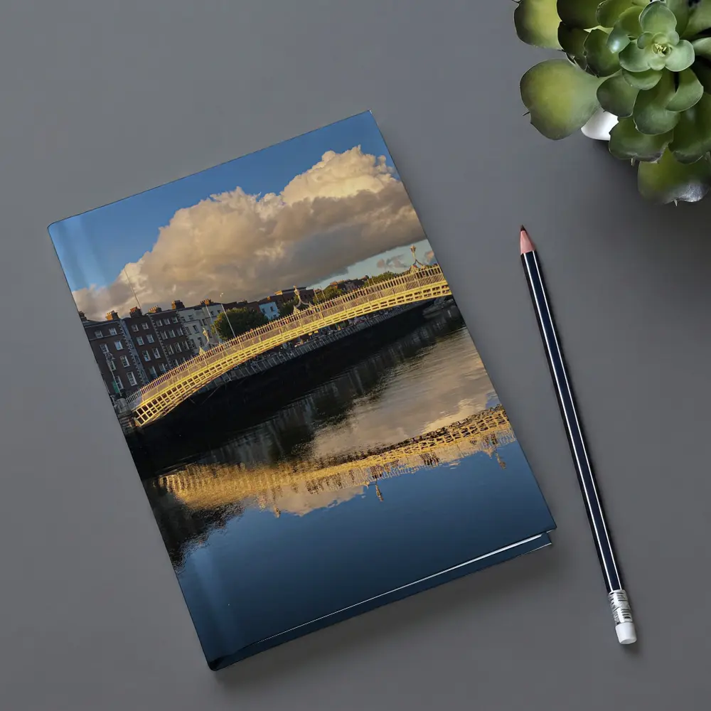 Ha Penny Bridge Dublin River Liffey Reflection – Notebooks