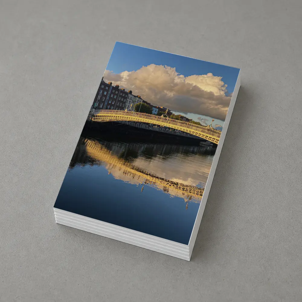 Ha Penny Bridge Dublin River Liffey Reflection – Postcards