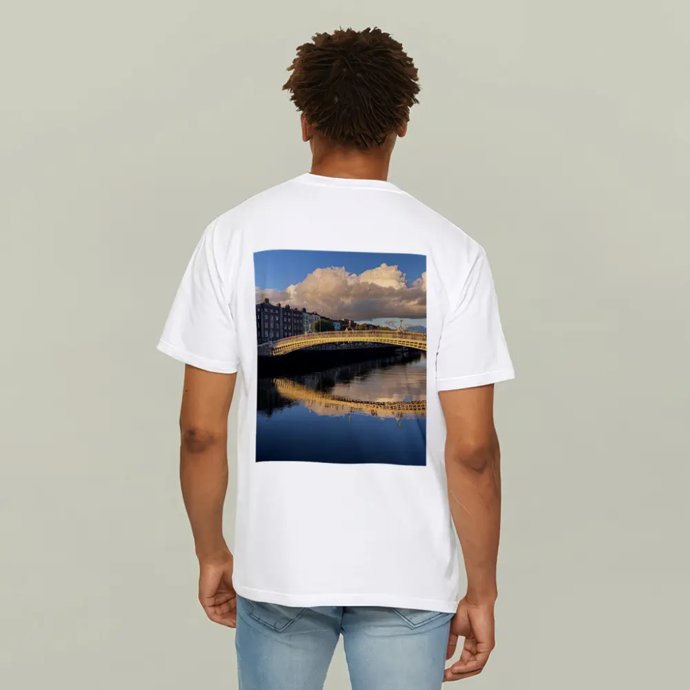 Ha Penny Bridge Dublin River Liffey Reflection – T-Shirts