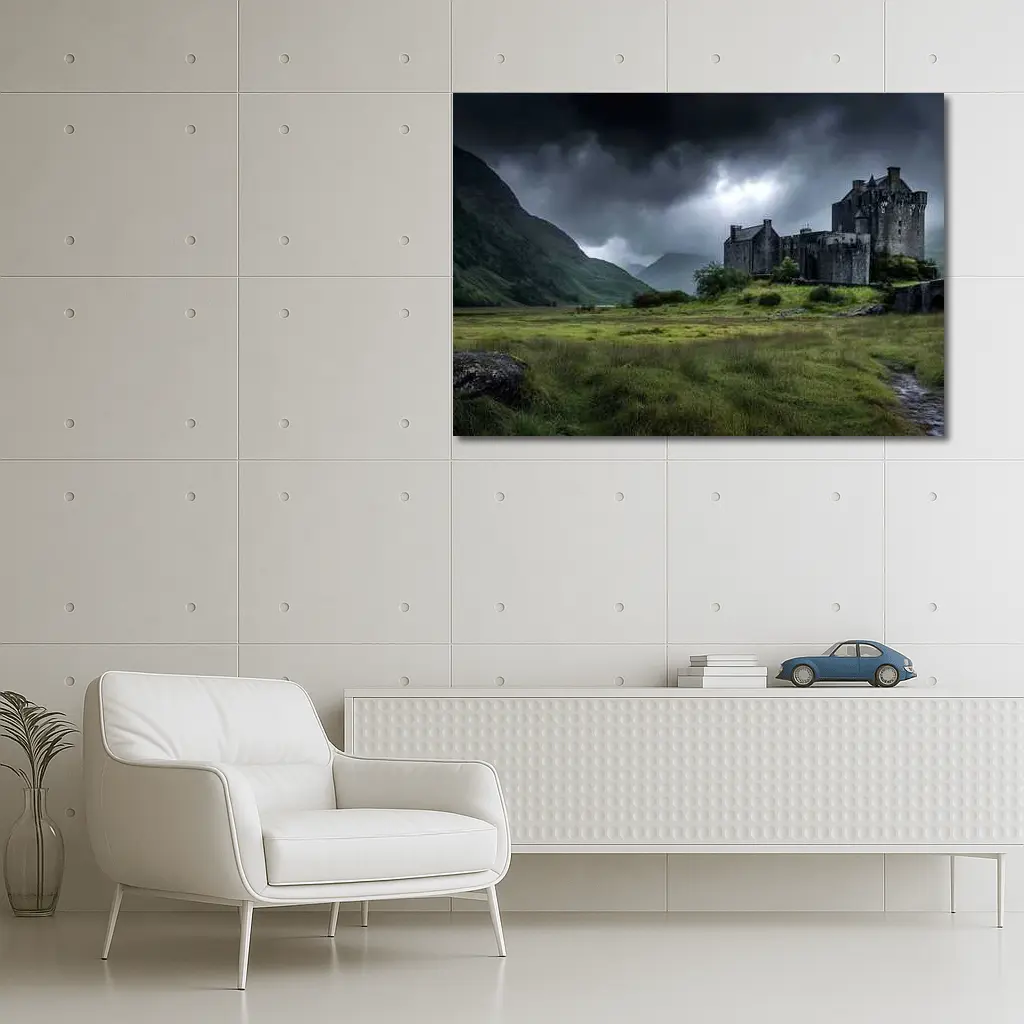 Eilean Donan Castle Scotland Stormy Highlands – Wall Art