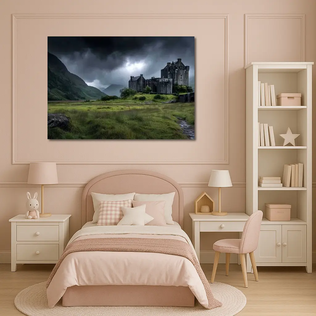 Eilean Donan Castle Scotland Stormy Highlands – Wall Art