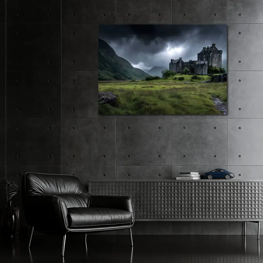 Eilean Donan Castle Scotland Stormy Highlands – Wall Art