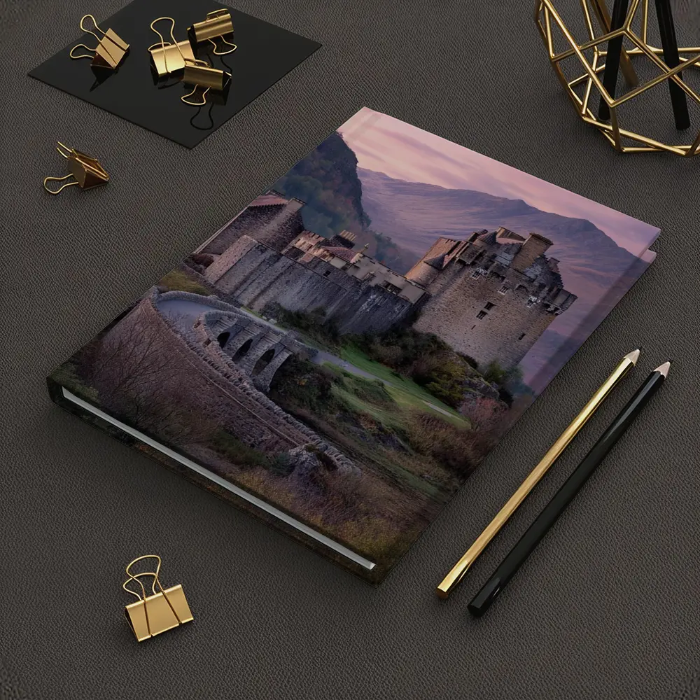 Eilean Donan Castle Scotland Pink Sky – Notebooks