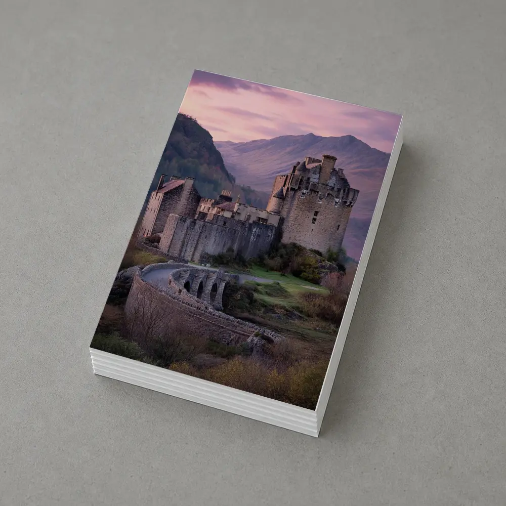 Eilean Donan Castle Scotland Pink Sky – Postcards