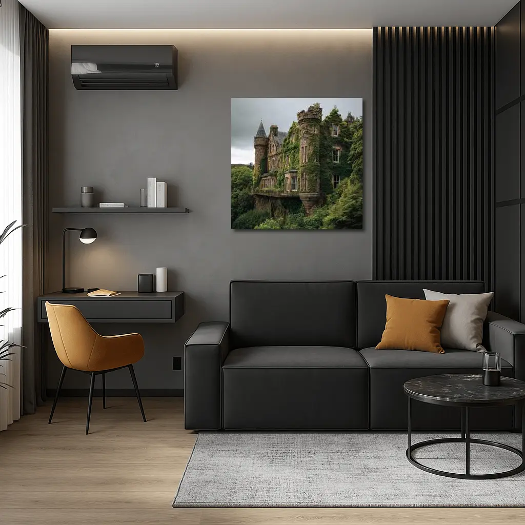 Overgrown Stone Castle Surrounded By Forest – Wall Art