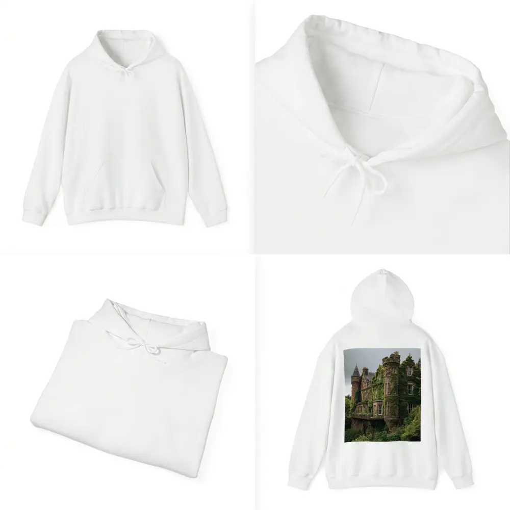 Overgrown Stone Castle Surrounded By Forest – Hoodies