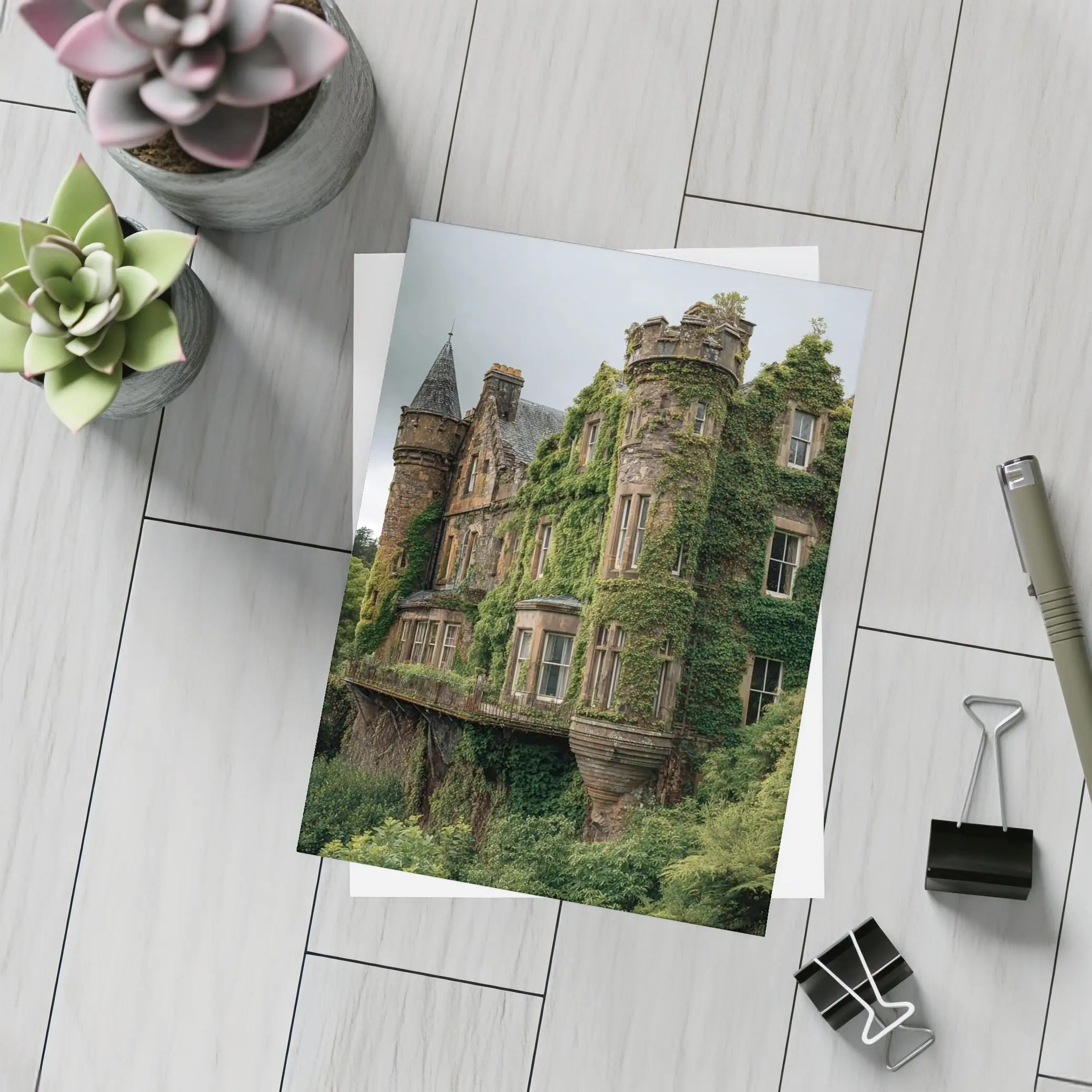 Overgrown Stone Castle Surrounded By Forest – Postcards