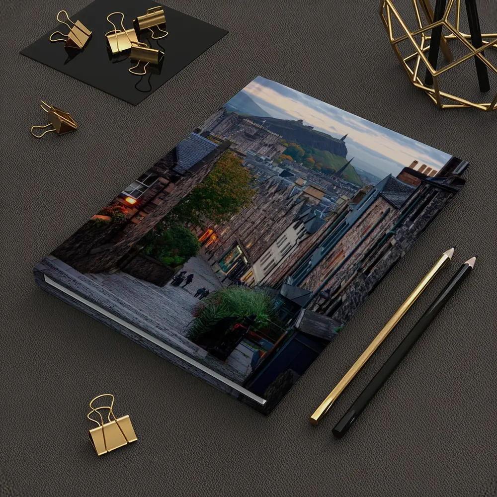 Edinburgh Old Town Cobblestone Street Scotland – Notebooks