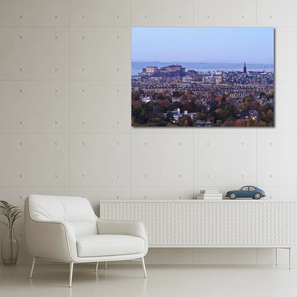 Edinburgh Castle Skyline Autumn Dusk View – Wall Art