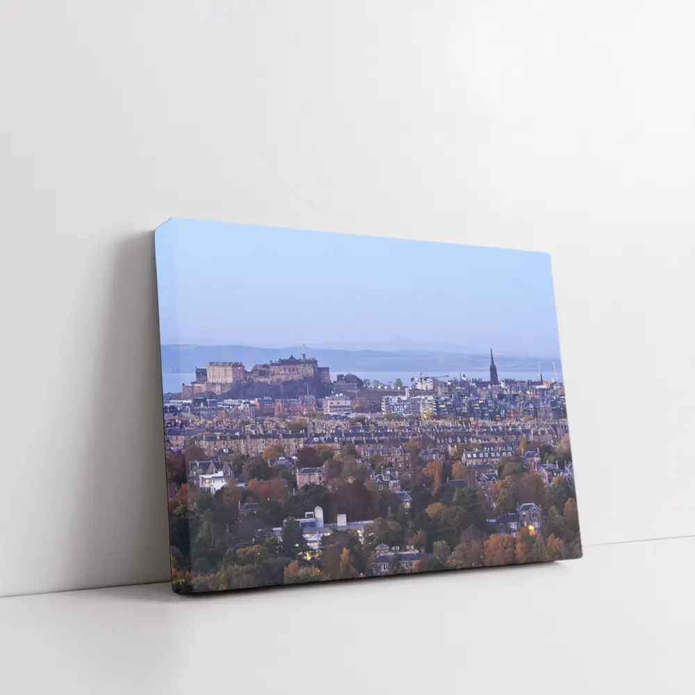 Edinburgh Castle Skyline Autumn Dusk View – Wall Art