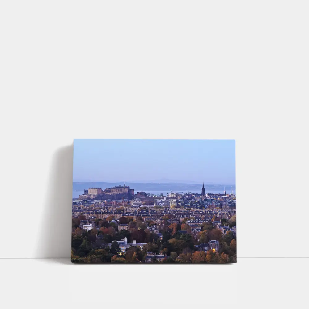 Edinburgh Castle Skyline Autumn Dusk View – Wall Art