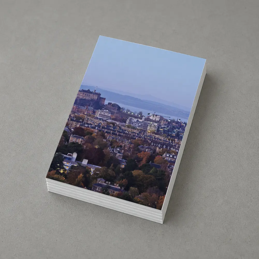 Edinburgh Castle Skyline Autumn Dusk View – Postcards