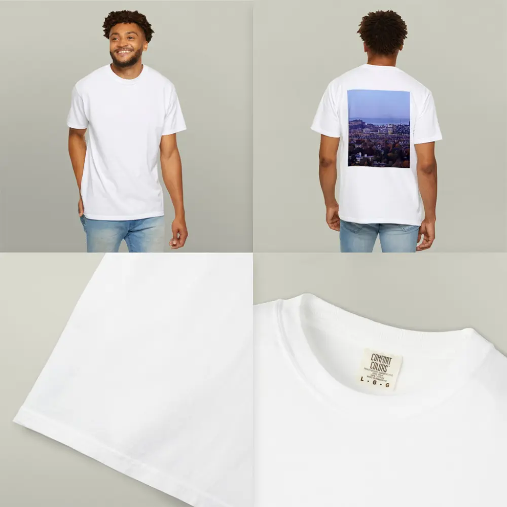 Edinburgh Castle Skyline Autumn Dusk View – T-Shirts