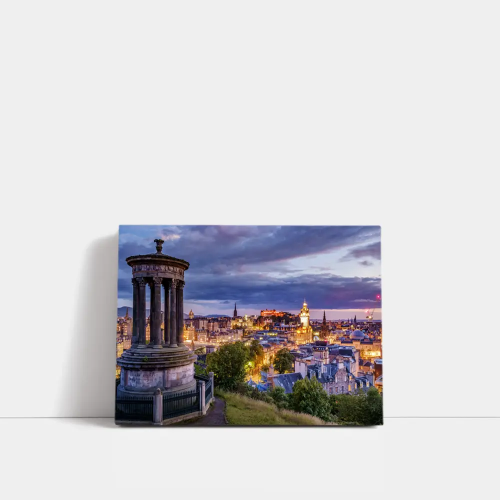 Edinburgh Skyline Dusk Calton Hill Scotland – Wall Art