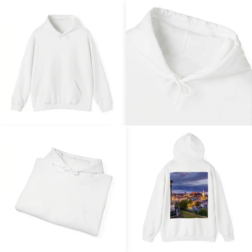 Edinburgh Skyline Dusk Calton Hill Scotland – Hoodies