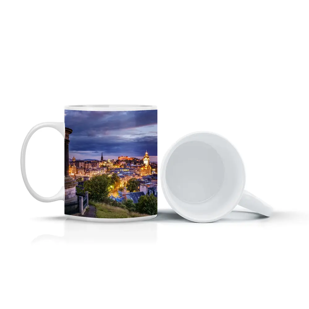 Edinburgh Skyline Dusk Calton Hill Scotland – Mugs
