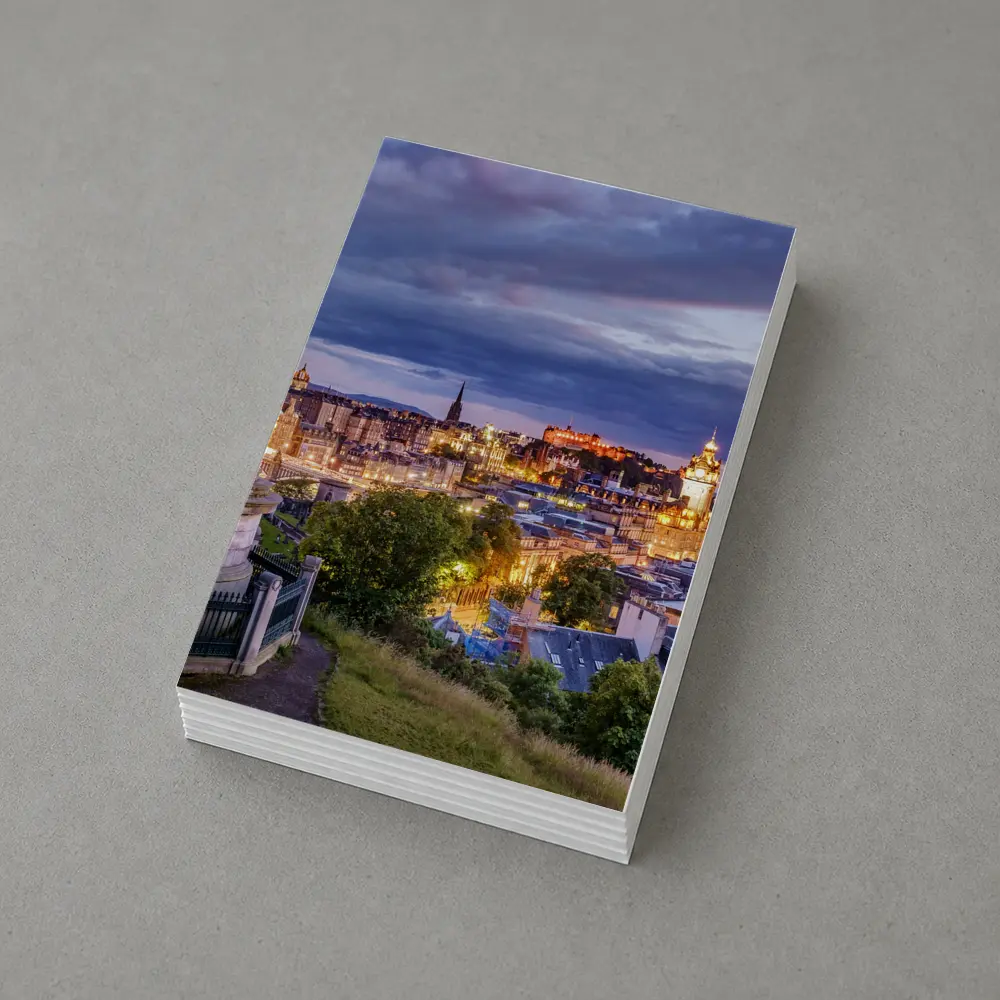 Edinburgh Skyline Dusk Calton Hill Scotland – Postcards