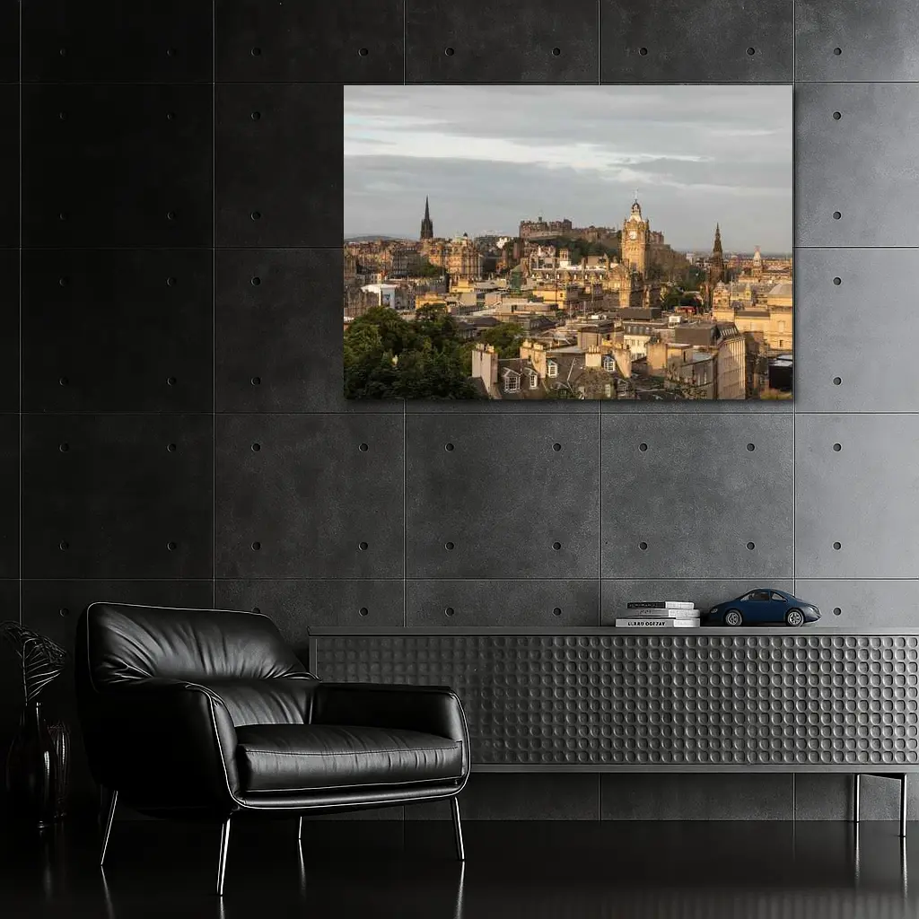 Edinburgh Castle Skyline Scotland Cityscape View – Wall Art