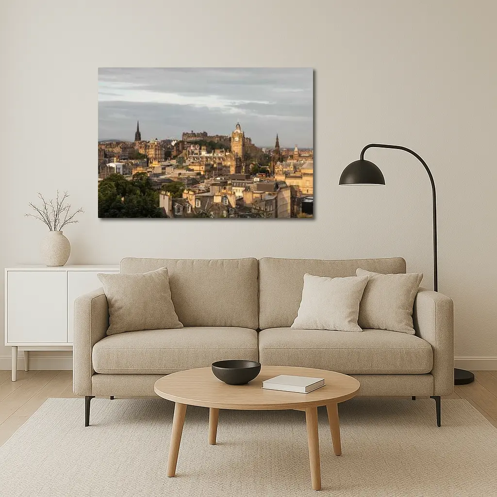 Edinburgh Castle Skyline Scotland Cityscape View – Wall Art
