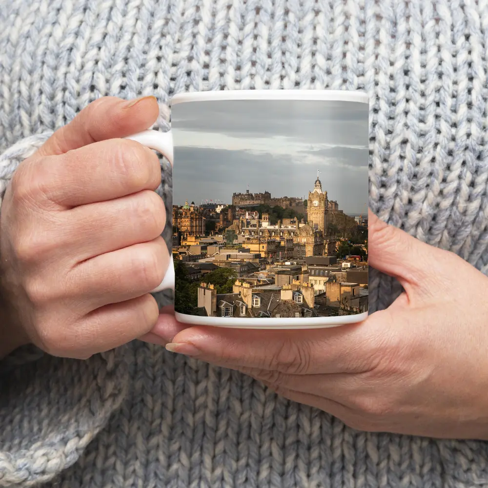 Edinburgh Castle Skyline Scotland Cityscape View – Mugs