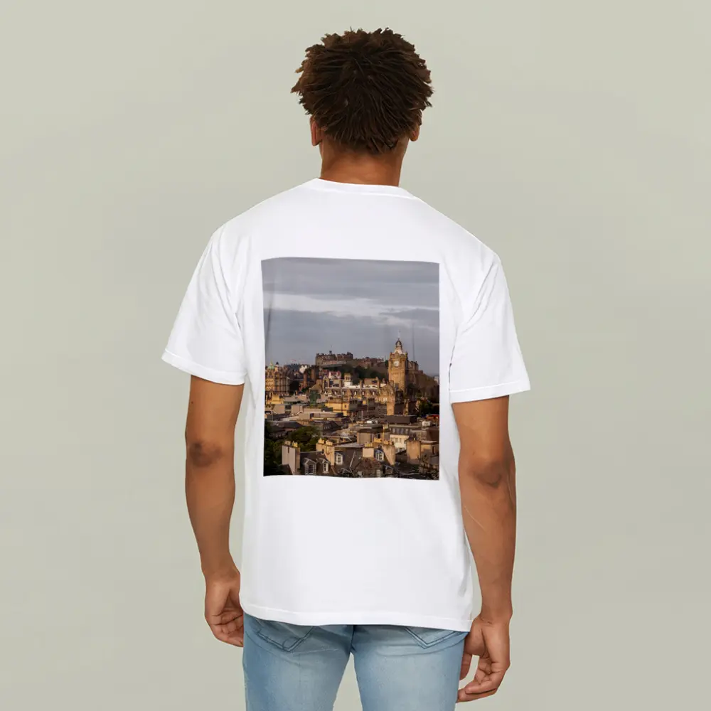 Edinburgh Castle Skyline Scotland Cityscape View – T-Shirts