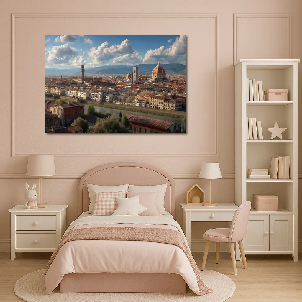 Florence Italy Skyline Cathedral Dome View – Wall Art