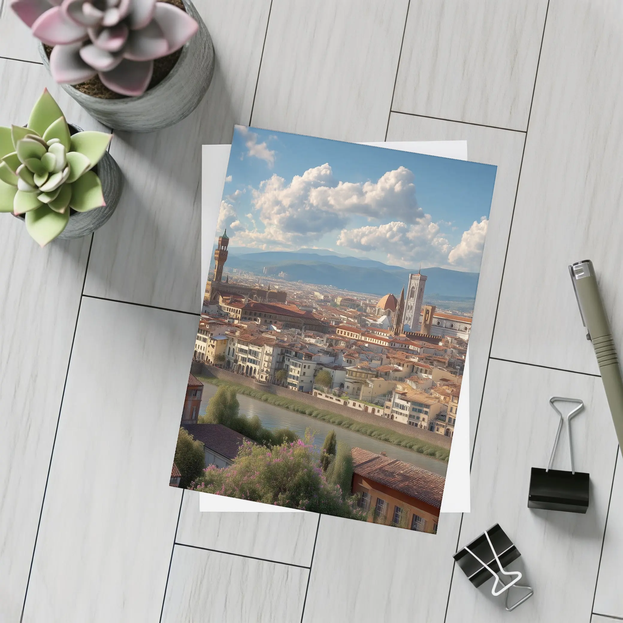 Florence Italy Skyline Cathedral Dome View – Postcards