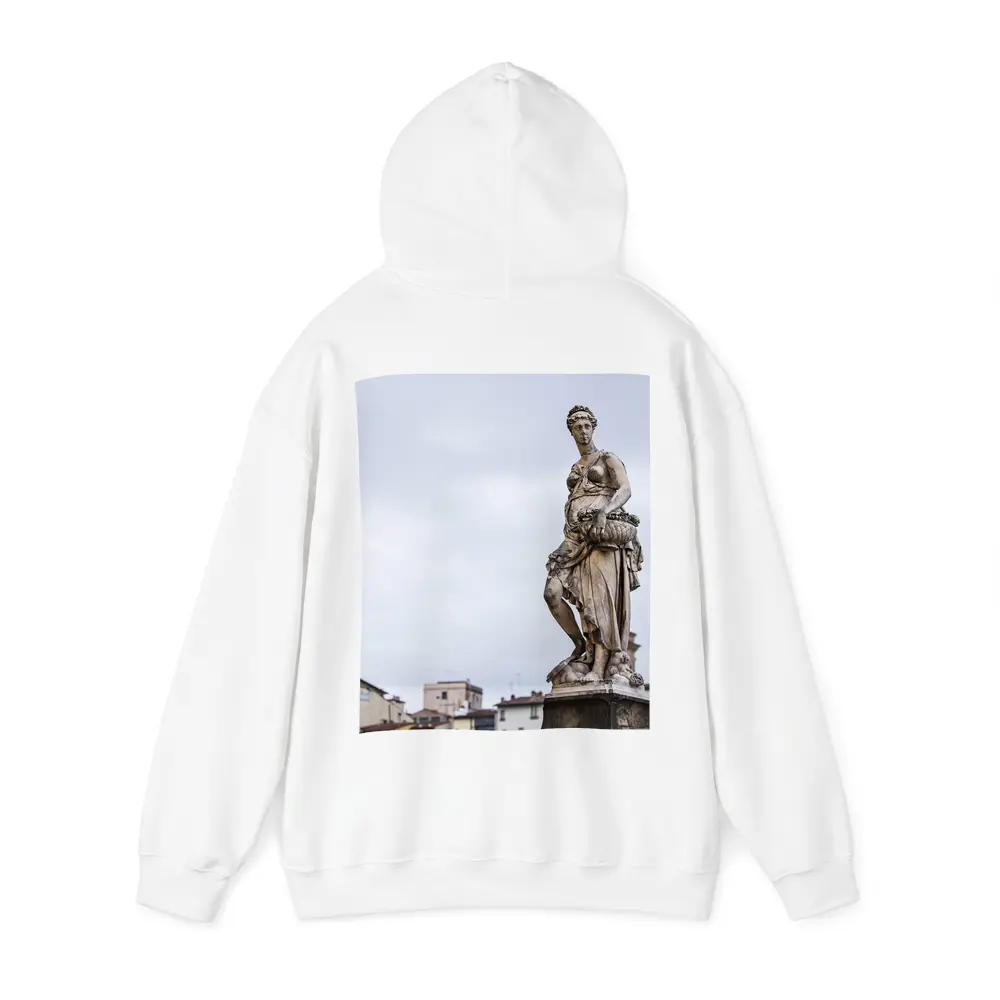 Classical Marble Statue Florence Italy Overcast Sky – Hoodies